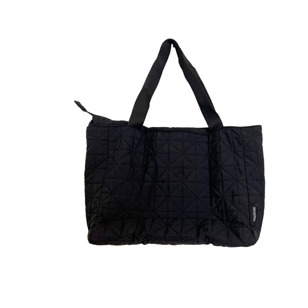 Black Quilted Tote Bag - Picture 2 of 3